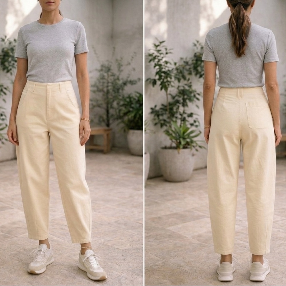 a new day High-Rise Cream Track Pants